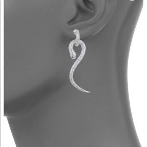NIB Stunning Crystal Snake Earrings